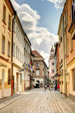 Poznan, Poland - August 2021 : Historical center in sunny weather