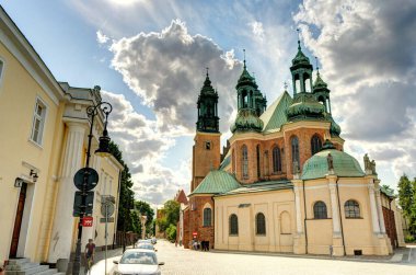 Poznan, Poland - August 2021 : Historical center in sunny weather