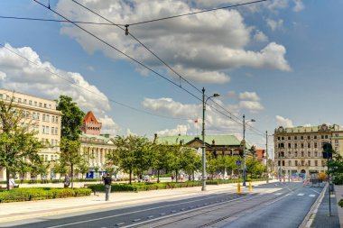 Poznan, Poland - August 2021 : Historical center in sunny weather