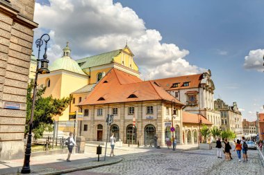 Poznan, Poland - August 2021 : Historical center in sunny weather