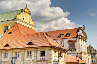 Poznan, Poland - August 2021 : Historical center in sunny weather