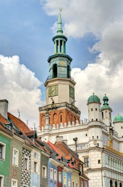 Poznan, Poland - August 2021 : Historical center in sunny weather