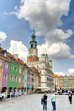 Poznan, Poland - August 2021 : Historical center in sunny weather