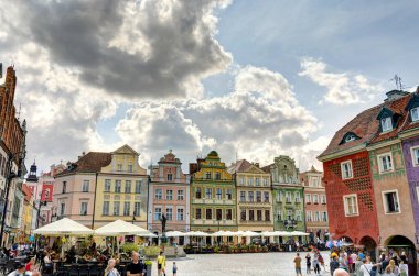 Poznan, Poland - August 2021 : Historical center in sunny weather