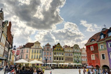 Poznan, Poland - August 2021 : Historical center in sunny weather