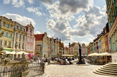 Poznan, Poland - August 2021 : Historical center in sunny weather