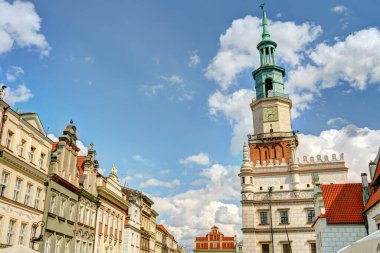 Poznan, Poland - August 2021 : Historical center in sunny weather