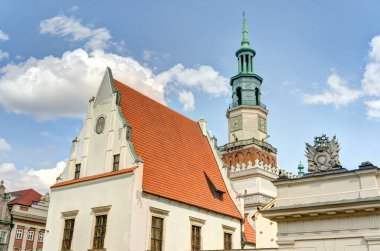 Poznan, Poland - August 2021 : Historical center in sunny weather