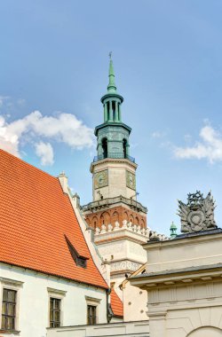 Poznan, Poland - August 2021 : Historical center in sunny weather
