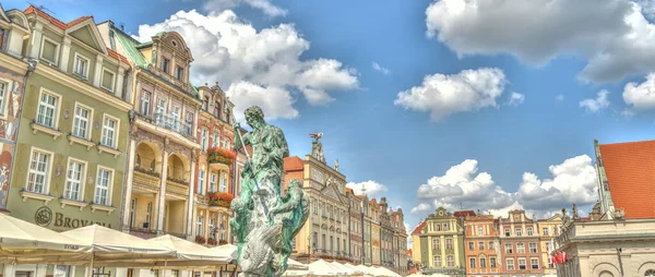 Poznan Poland August 2021 Historical Center Sunny Weather — Zdjęcie stockowe