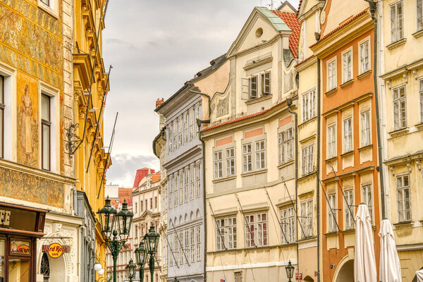 Prague, Czech Republic - September 2021: Historical center view, HDR Image