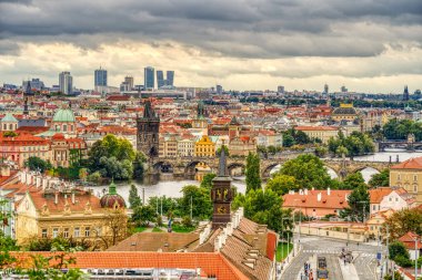 Prague, Czech Republic - September 2021: Historical center view, HDR Image