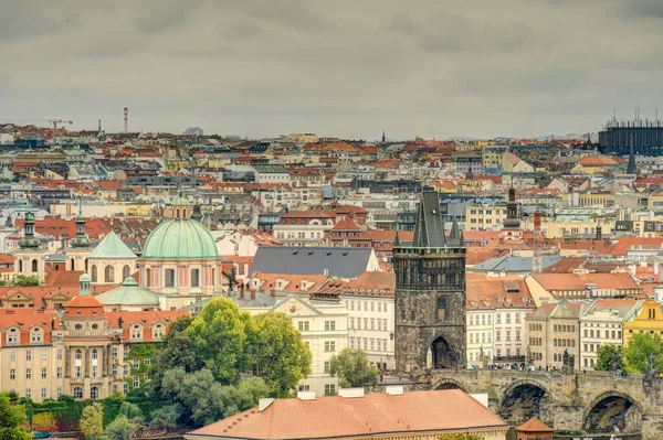 Prague Czech Republic September 2021 Historical Center Riverbanks View Hdr — Stockfoto