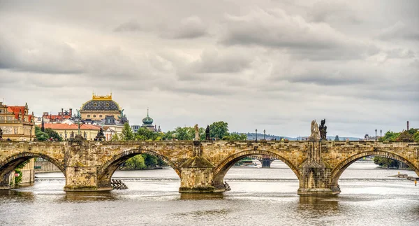 Prague Czech Republic September 2021 Historical Center Riverbanks View Hdr — Photo