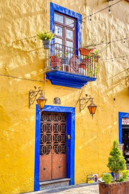 Puebla, Mexico - January 2022 : Historical center in sunny weather