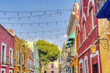 Puebla, Mexico - January 2022 : Historical center in sunny weather