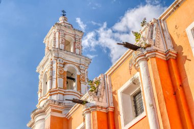 Puebla, Mexico - January 2022 : Historical center in sunny weather