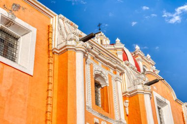 Puebla, Mexico - January 2022 : Historical center in sunny weather
