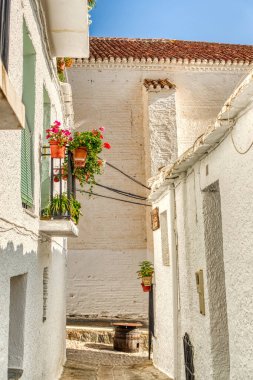 La Alpujarra, Spain - September, 2020: Picturesque village in summertime, HDR