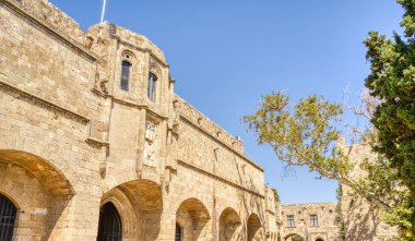 Rhodes, Greece - September 2021 : Old town in sunny weather