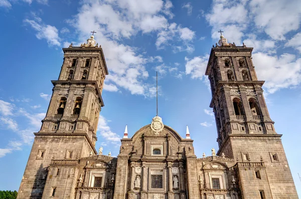 Puebla Μεξικό Ιανουάριος 2022 Ιστορικό Κέντρο Ηλιόλουστο Καιρό — Φωτογραφία Αρχείου