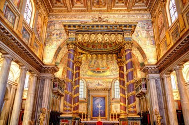 Rome, Italy - October 2021 : Santa Maria Maggiore Cathedral