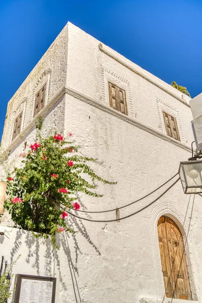 Lindos Greece September 2021 Historical Village Sunny Weather — Stockfoto