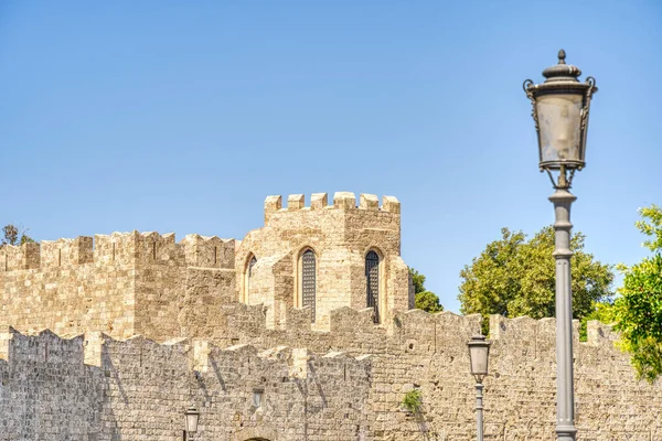 Lindos Greece September 2021 Historical Village Sunny Weather — Stockfoto