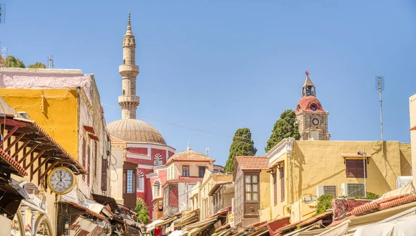 Lindos Greece September 2021 Historical Village Sunny Weather — Stock Photo, Image