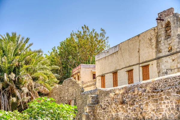 Lindos Greece September 2021 Historical Village Sunny Weather — Stockfoto