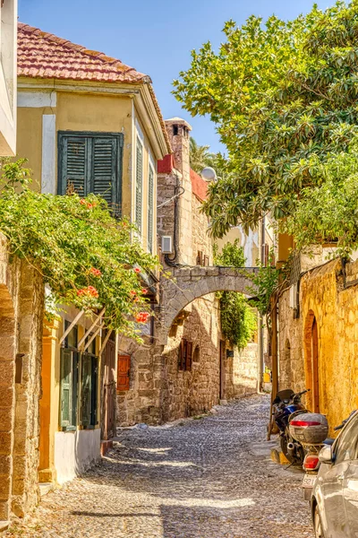 Lindos Greece September 2021 Historical Village Sunny Weather — Stockfoto