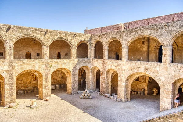 Rhodes Greece September 2021 View Old Castle Ruins — Stockfoto