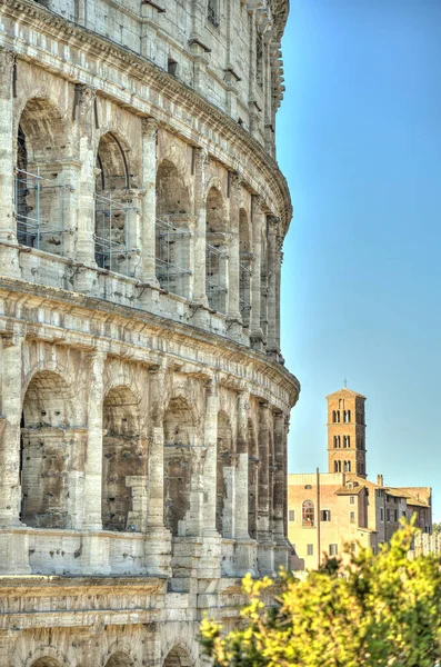 Kolezyum Roma Talya Merkezinde Oval Bir Amfiteatr Olduğunu — Stok fotoğraf