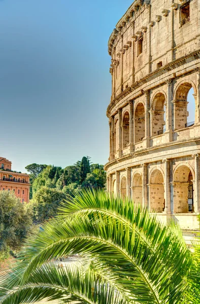 Колізей Овальна Амфітеатру Центрі Міста Рим Італія — стокове фото
