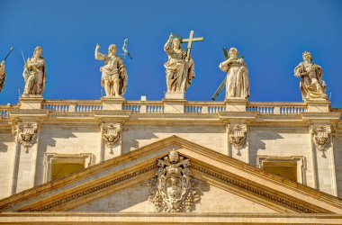 Rome, Italy - October 2021 : St Peter Square in sunny weather