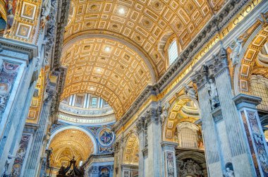 Vatican City - October 2021 : St Peter Basilica interior