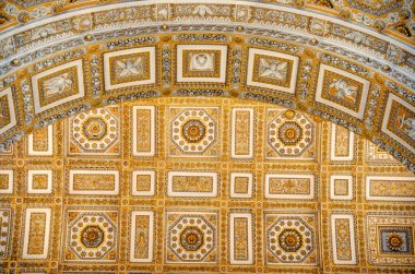 Vatican City - October 2021 : St Peter Basilica interior