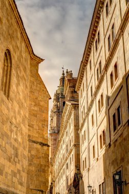 Salamanca, Spain - June 2021: Historical center of the city in sunny weather