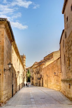 Salamanca, Spain - June 2021: Historical center of the city in sunny weather