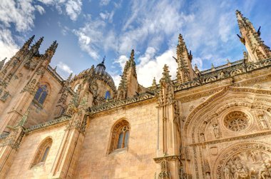 Salamanca, Spain - June 2021: Main Cathedral in summertime