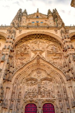 Salamanca, Spain - June 2021: Main Cathedral in summertime