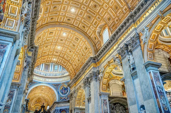 Vatican City October 2021 Peter Basilica Interior — Zdjęcie stockowe