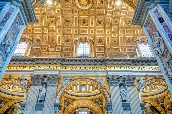 Vatican City October 2021 Peter Basilica Interior — Fotografia de Stock