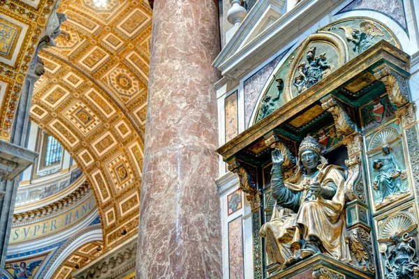 Vatican City October 2021 Peter Basilica Interior — Fotografia de Stock