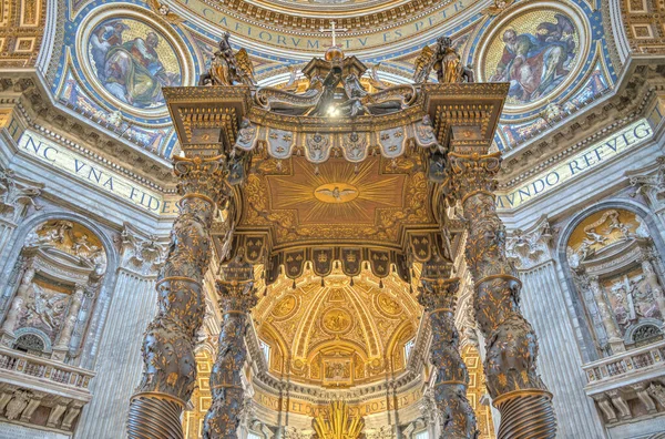 Vatican City - October 2021 : St Peter Basilica interior