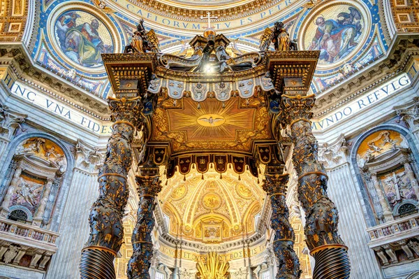 Ватикан Октябрь 2021 Года Интерьер Базилики Святого Петра — стоковое фото