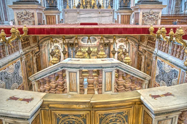 Vatican City October 2021 Peter Basilica Interior — Zdjęcie stockowe