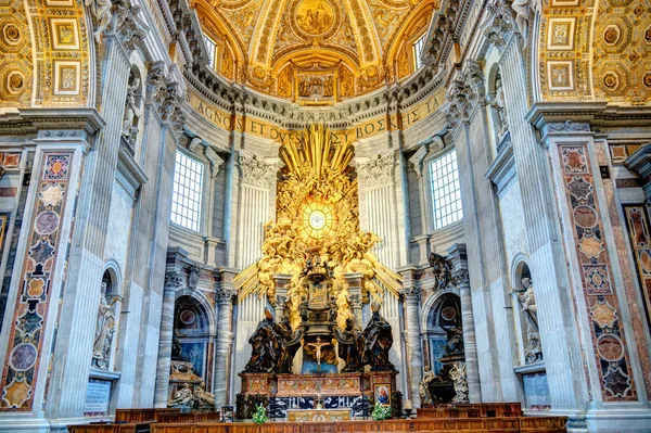 Vatican City October 2021 Peter Basilica Interior — стокове фото