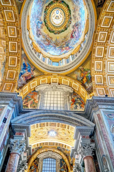 Vatican City October 2021 Peter Basilica Interior — Fotografia de Stock