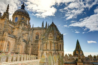 Salamanca, Spain - June 2021: Main Cathedral in summertime